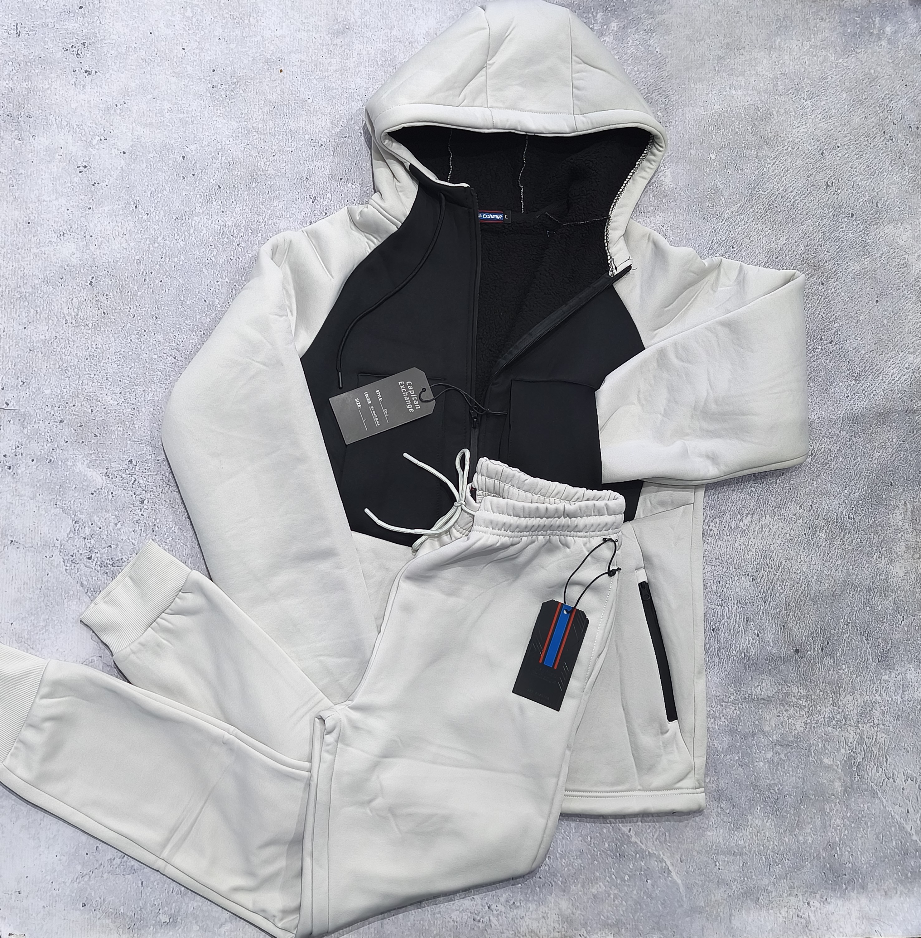 CONJUNTO DE HOMBRE NATURAL C/NEGRO